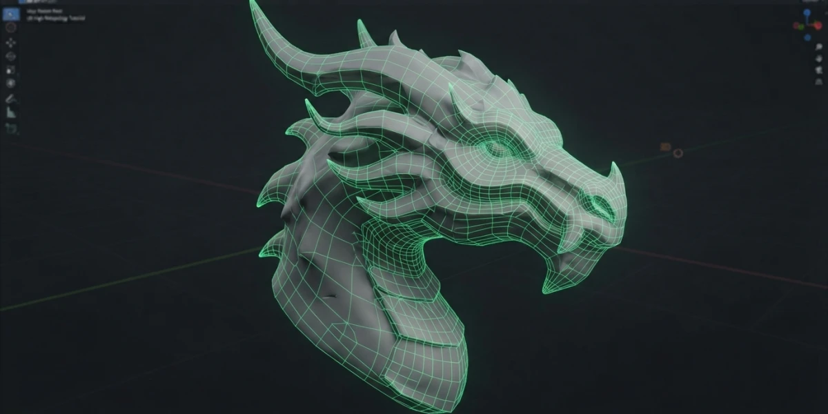 Blender Retopology: From Sculpt Mesh to Clean Animation Topology