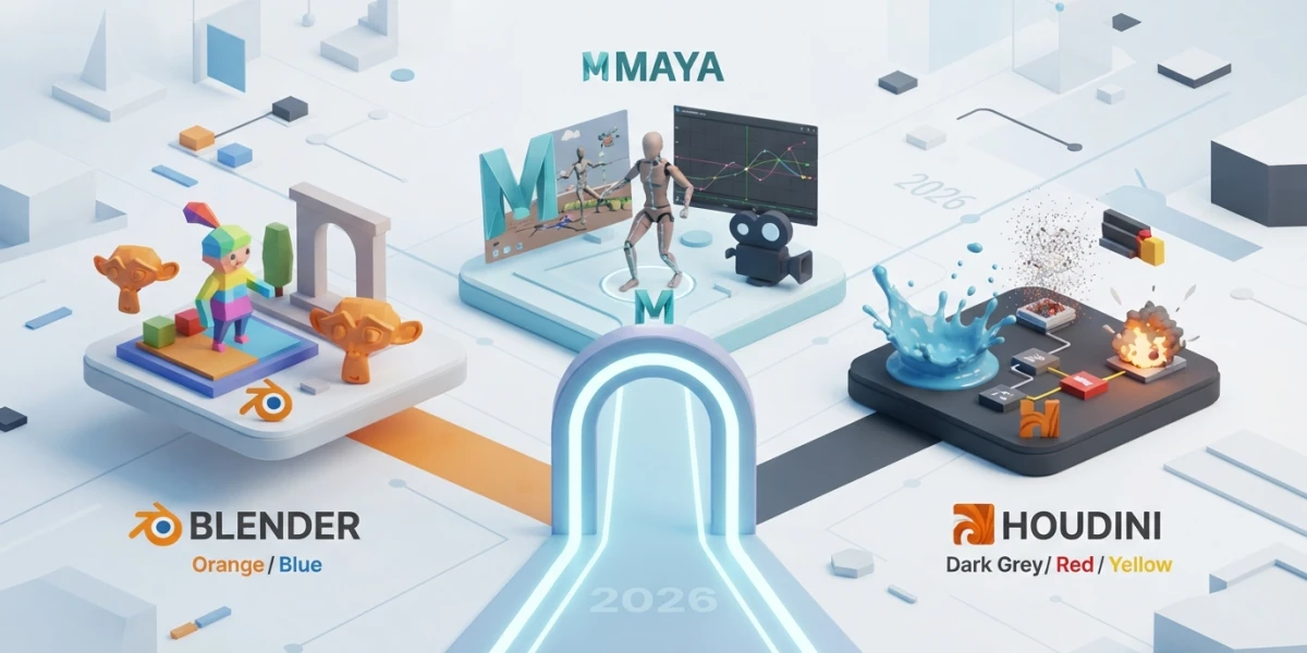 Blender vs Maya vs Houdini in 2026: Which One Should You Choose?