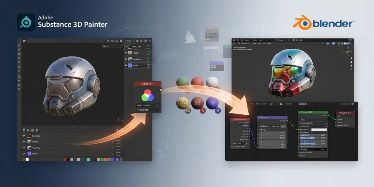 PBR Texturing from Substance Painter to Blender: A Full Workflow Without Washed-Out Colors