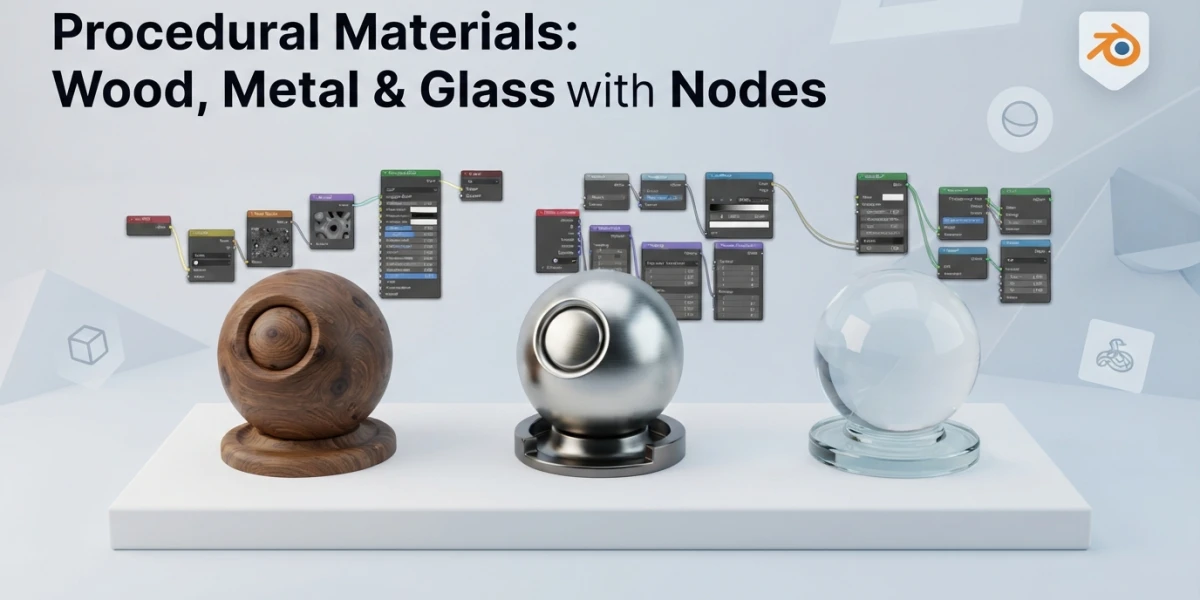 Procedural Materials in Blender: Wood, Metal and Glass With Nodes Only