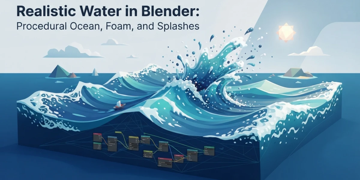 Realistic water in Blender: ocean and foam step by step