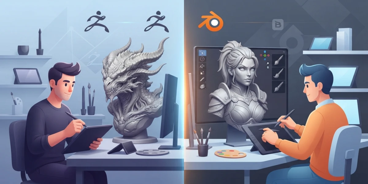Sculpting in ZBrush or Blender: How to Pick Your Tool in 2026