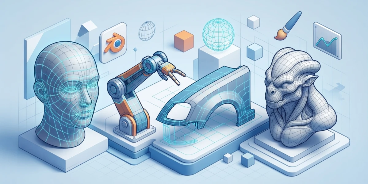 Thomas Colin 3D: Topology Studies in Blender