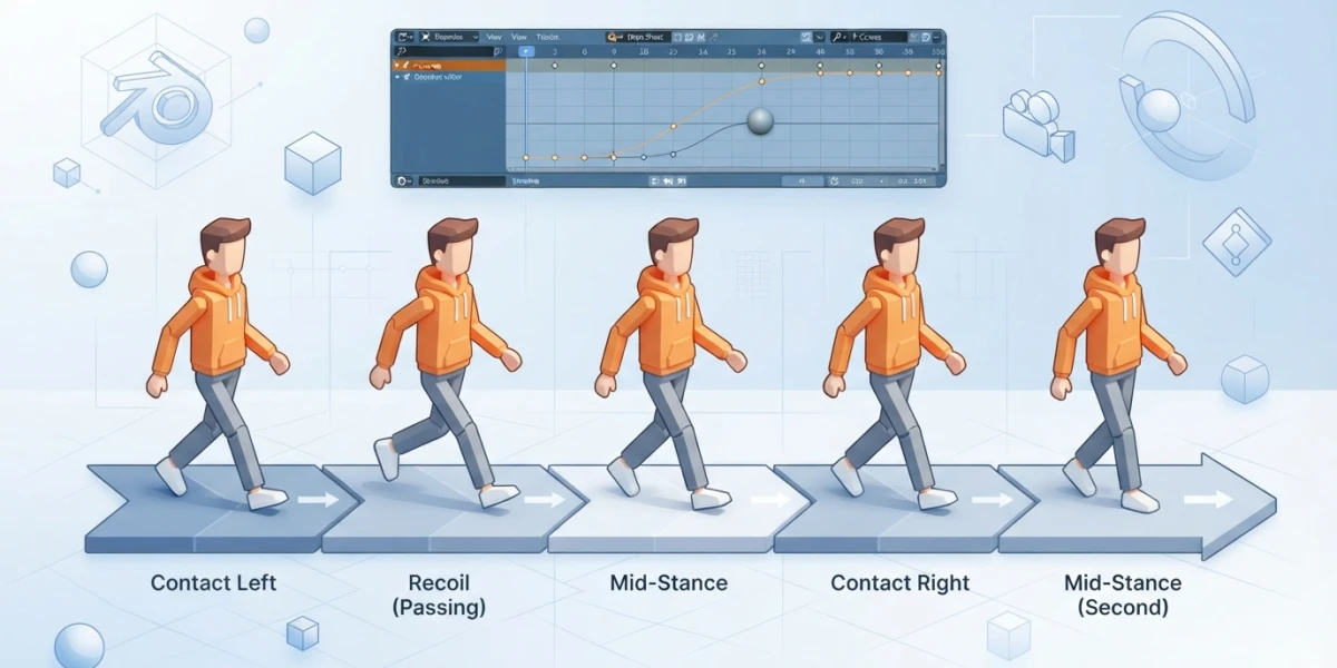 Walk Cycles in Blender: Character Animation Step by Step