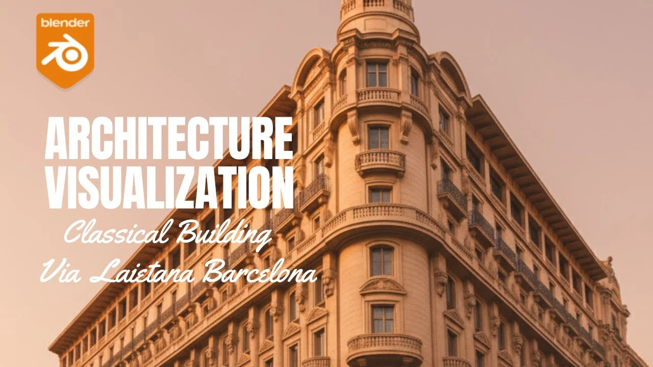 Modeling a Classical Building in Blender : Via Laietana Barcelona