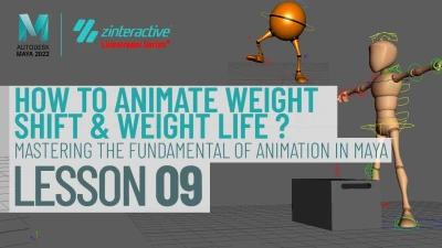 How to Animate Weight Shift and Weight Lift in Maya? | Lesson9 | Maya Animation for Beginners | Live