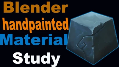 BLENDER - ROCK MATERIAL STUDY- hand painted