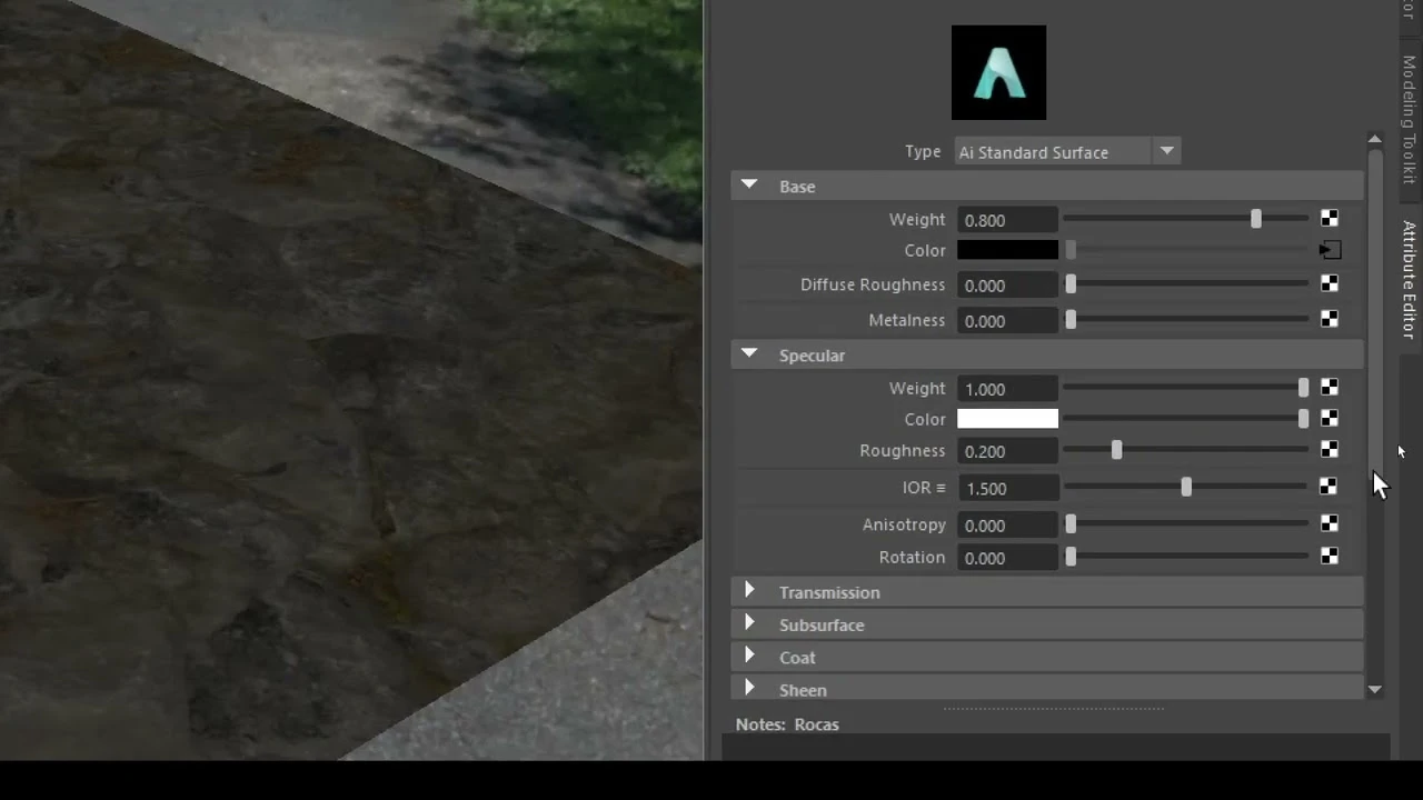 Configurar Shader PBR Arnold Render