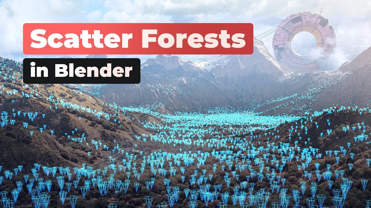 Scatter Large-scale Forests in Blender #b3d #tutorial - CGI Academy Hub