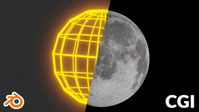 🌝 Crea LA LUNA en 1 MINUTO! - Tutorial Blender