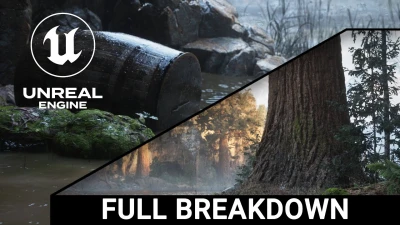 Unreal Engine 5 Project Full Breakdown, landscape, lighting, camera, render queue tips