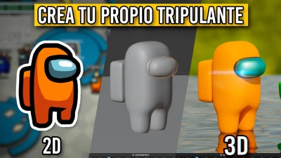 🔥¿Cómo crear un AMONG US en BLENDER!? - Te reto! (Tutorial 2020)