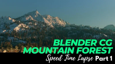 Watch a breathtaking Blender mountain forest come to life