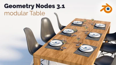 Distribute Objects on a procedural table with Geometry Nodes - Blender Tutorial