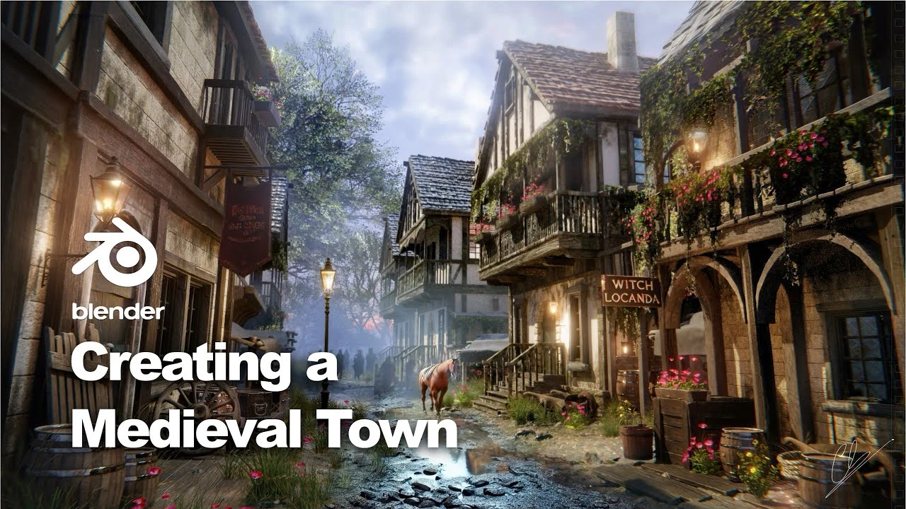 Creating a Medieval Town in Blender 4.3
