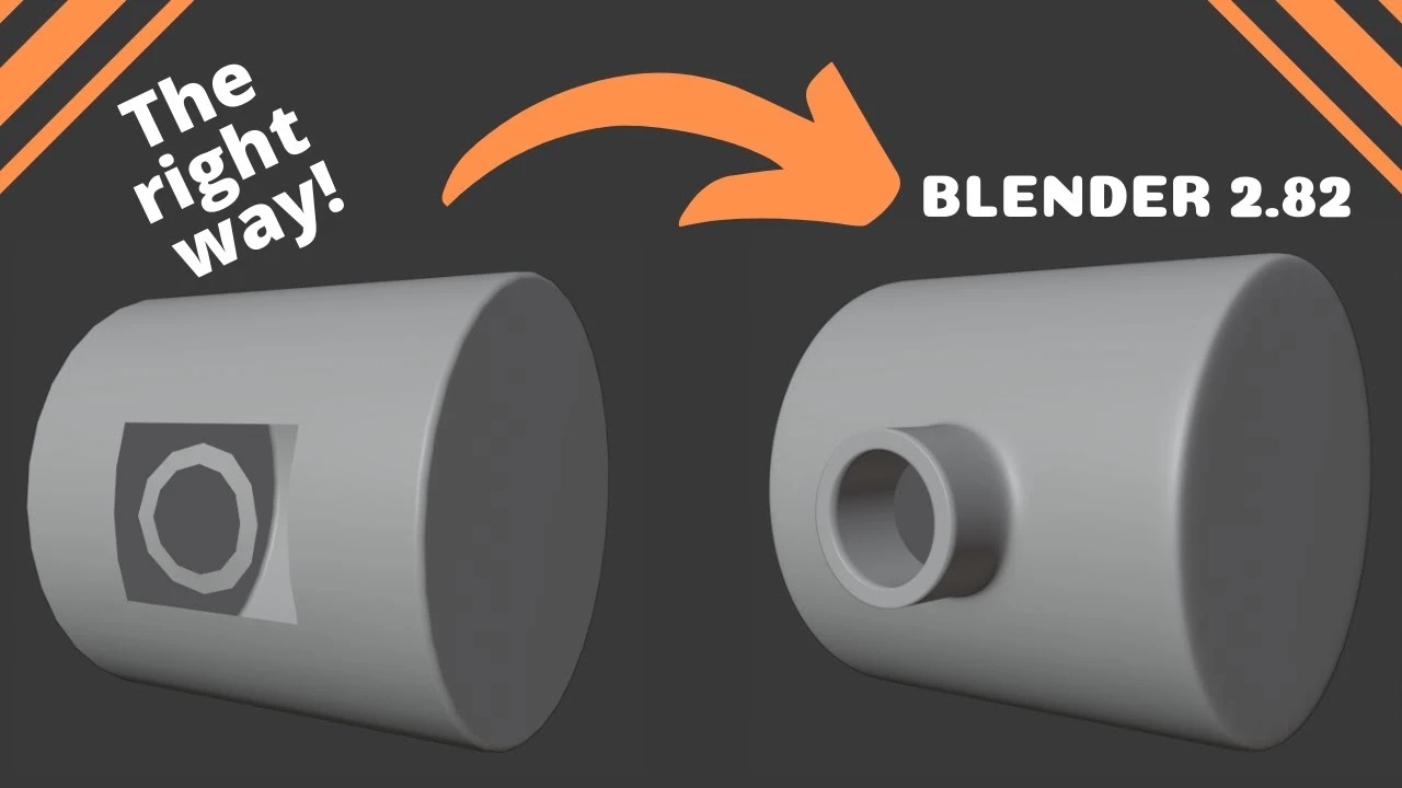 La forma CORRECTA de cortar agujeros en superficies en Blender