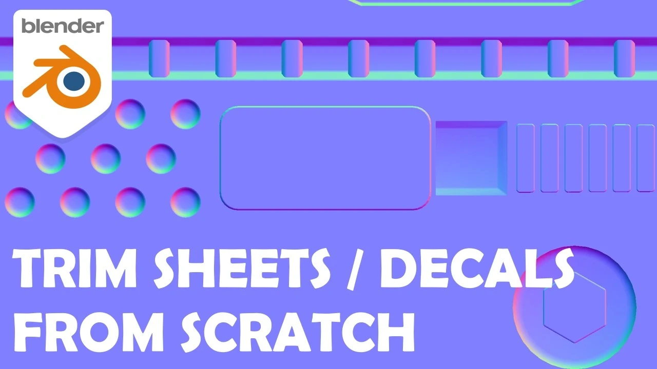 Make your Own DECALS/TRIM SHEETS - Start to finish in Blender