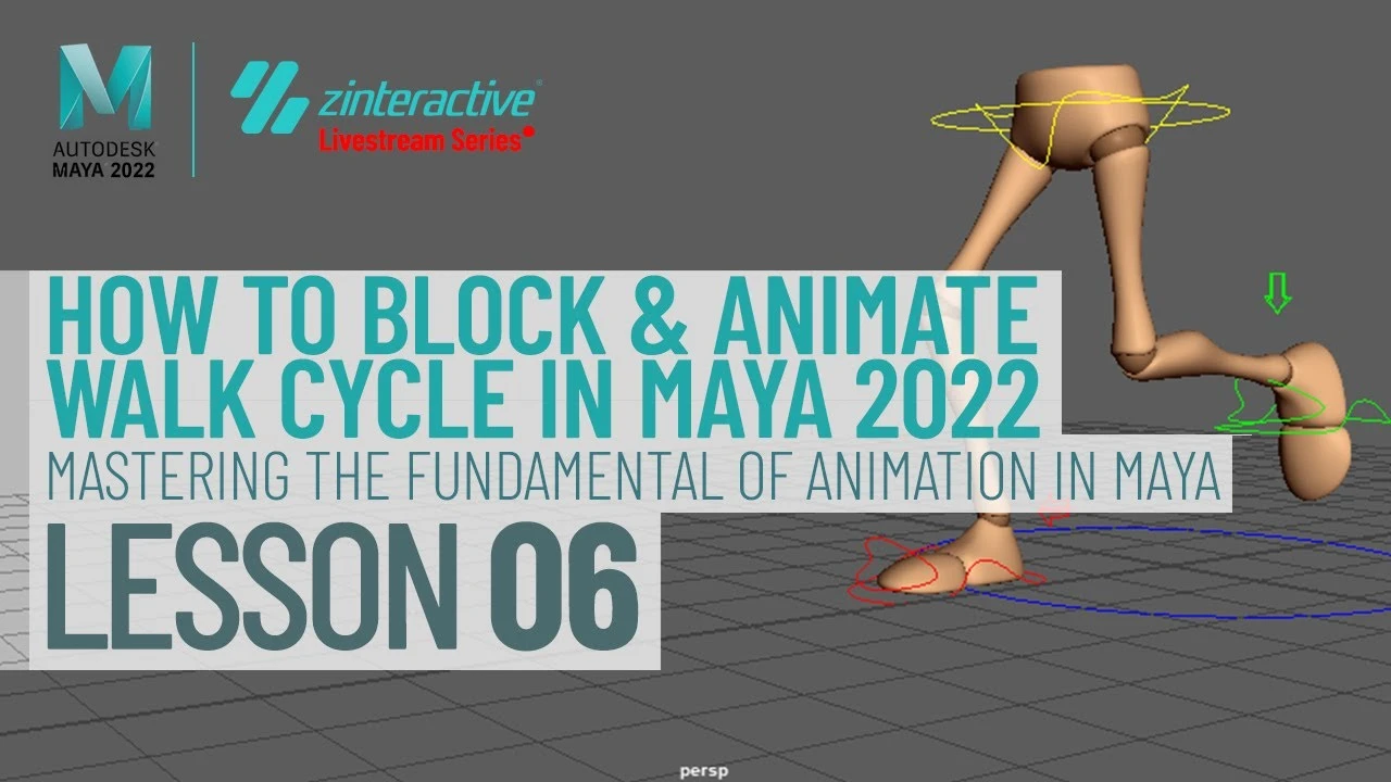 How to Block and Animate Walk Cycle in Maya? | Lesson 6 | Maya ...