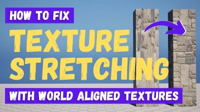 How To Fix A Stretched Texture With World Aligned Textures - Unreal Engine 5 Materials Tutorial