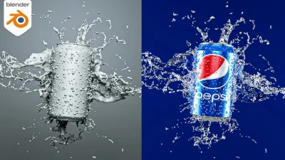 Tutorial de simulación de agua en Blender - Salpicadura de agua | PASOS SENCILLOS