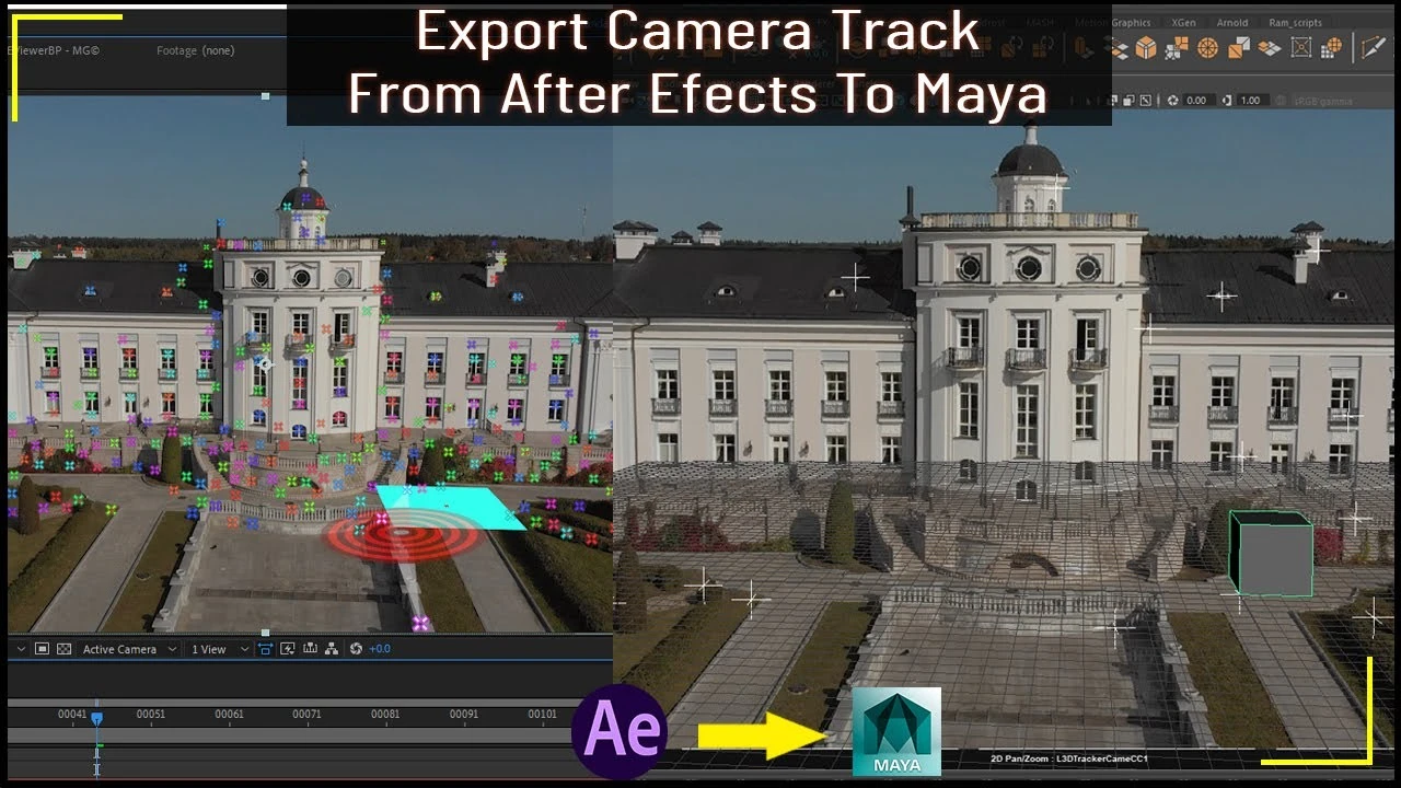 Export Camera Track From After Effects To Maya | After Effects To Maya ...