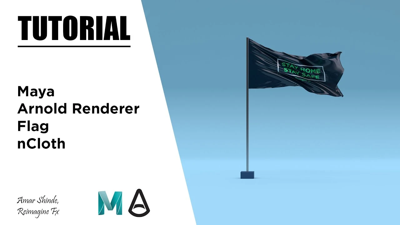 Dynamic Flag In Maya And Arnold Renderer - Tutorial