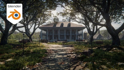 Creating Braithwaite Manor from Red Dead Redemption 2 in Blender 5.0