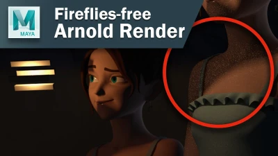 Speed up your Arnold renders in Maya and remove fireflies and noise in low light conditions