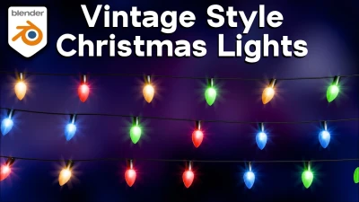 Easy Vintage Style Christmas Lights💡Geometry Nodes (Blender Tutorial)