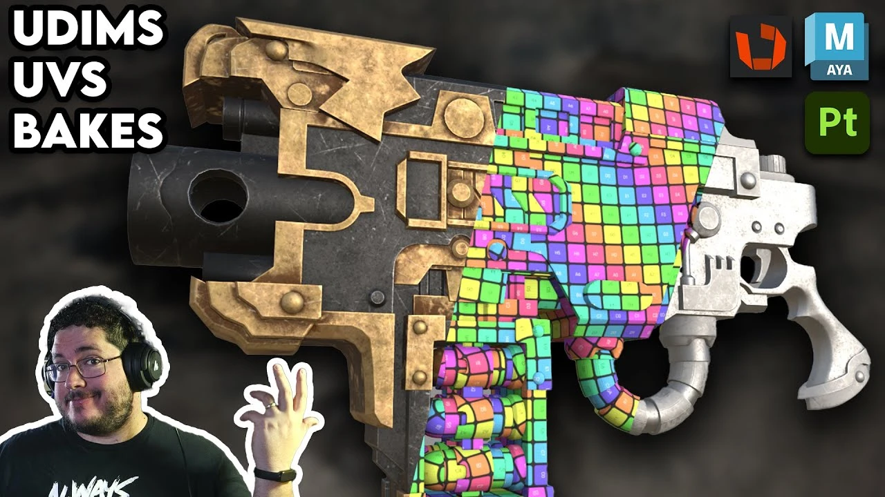 3D Prop Modelling: Uv Layout, Rizom Uv, Udims and Bakes
