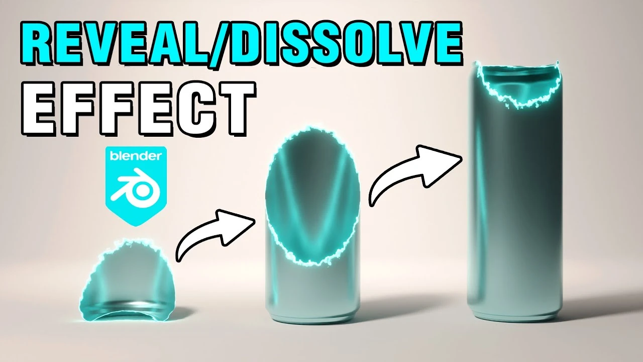Reveal + Dissolve Effect Blender 4.0! (Tutorial)