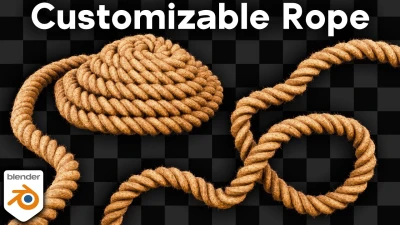 Customizable Rope - Geometry Nodes (Blender Tutorial)