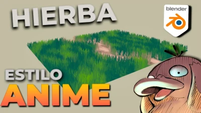 Tutorial Hierba Estilo Anime en Blender 🌾✨ | ¡Fácil y Rápido!