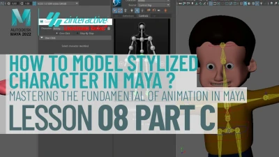 How to Model a Stylized Character in Maya? | Lesson 8 Part C | Maya Animation for Beginners | Live