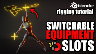 Rigging equipment and weapon slot in Blender