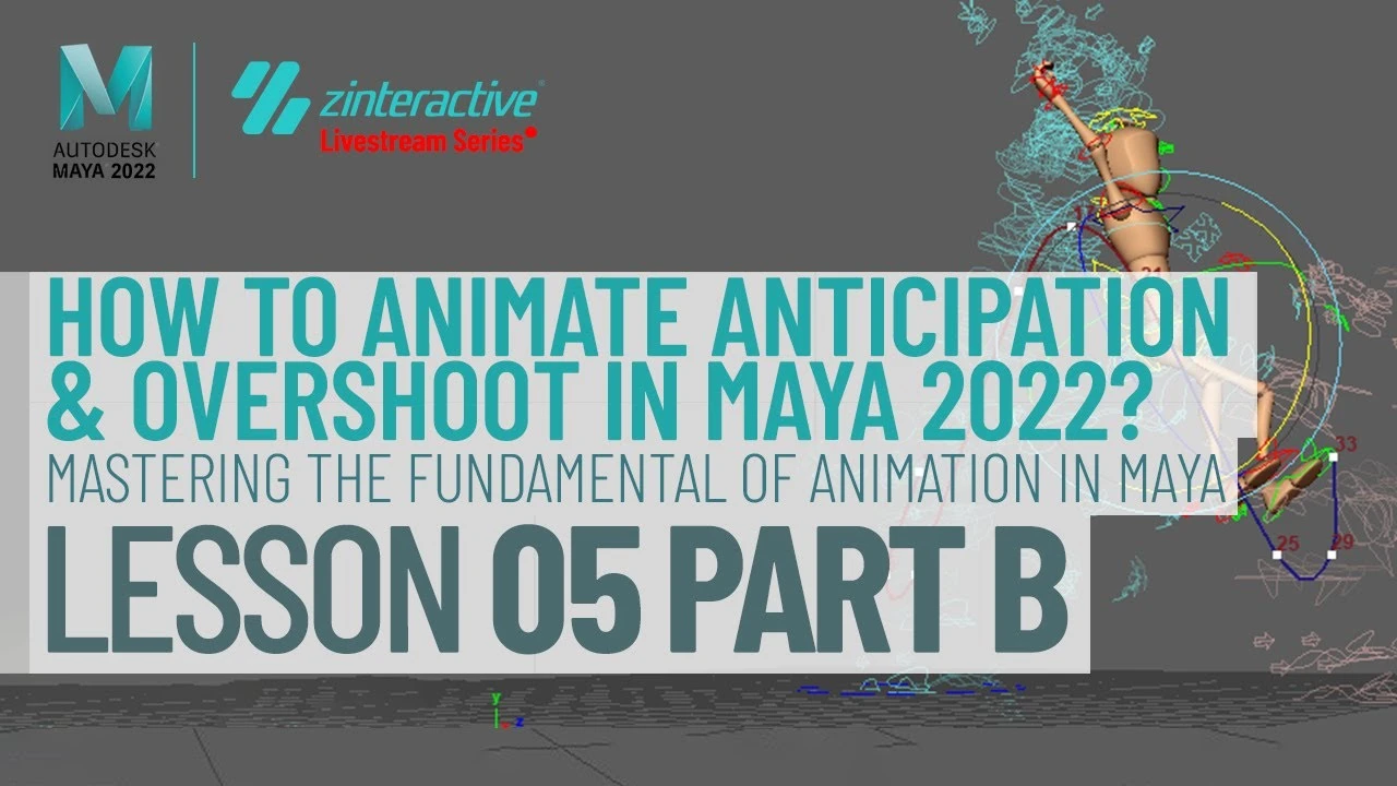 How to Animate Anticipation & Overshoot in Maya? | Lesson5PartB | Maya ...