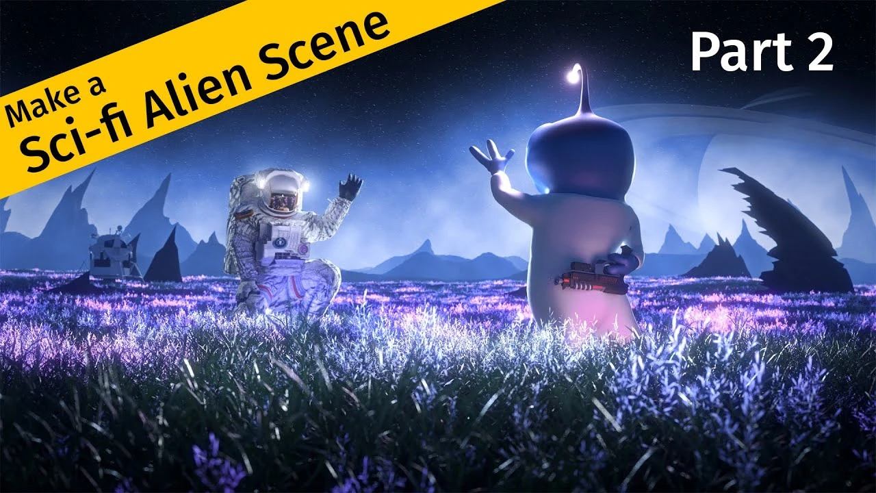 Make a Scifi Alien Scene in Blender - Part 2 of 2