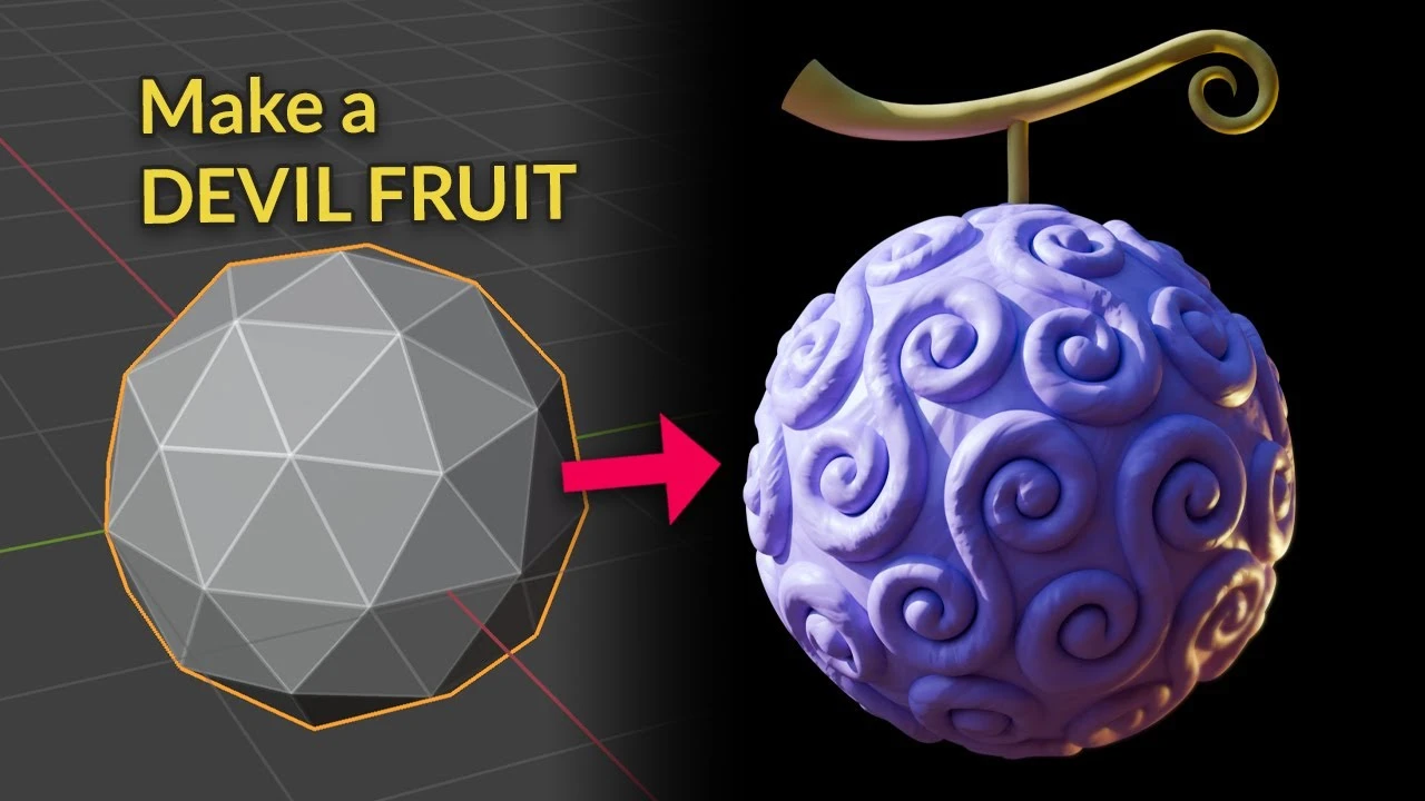 Modeling a Devil Fruit from One Piece - Blender Secrets - CGI Academy Hub
