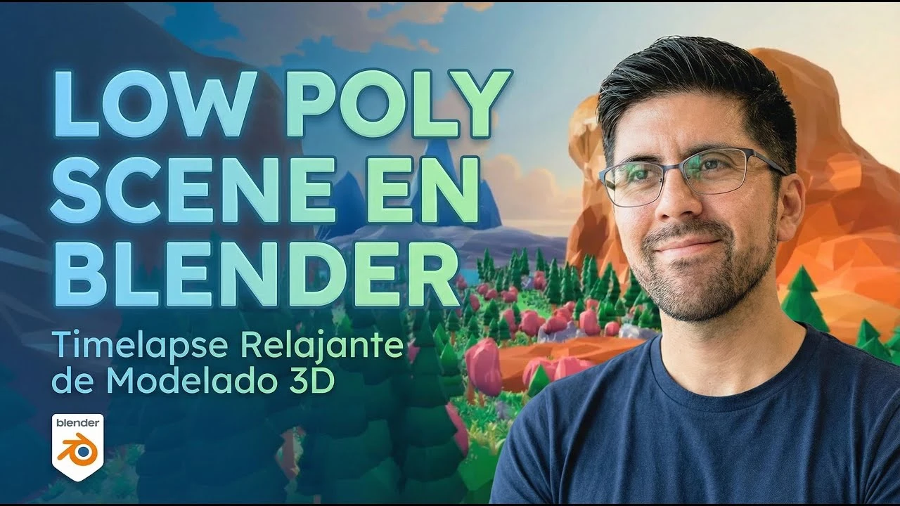 Descubre Cómo Crear una Low Poly Scene en Blender | Timelapse Relajante y Paso a Paso ⭐