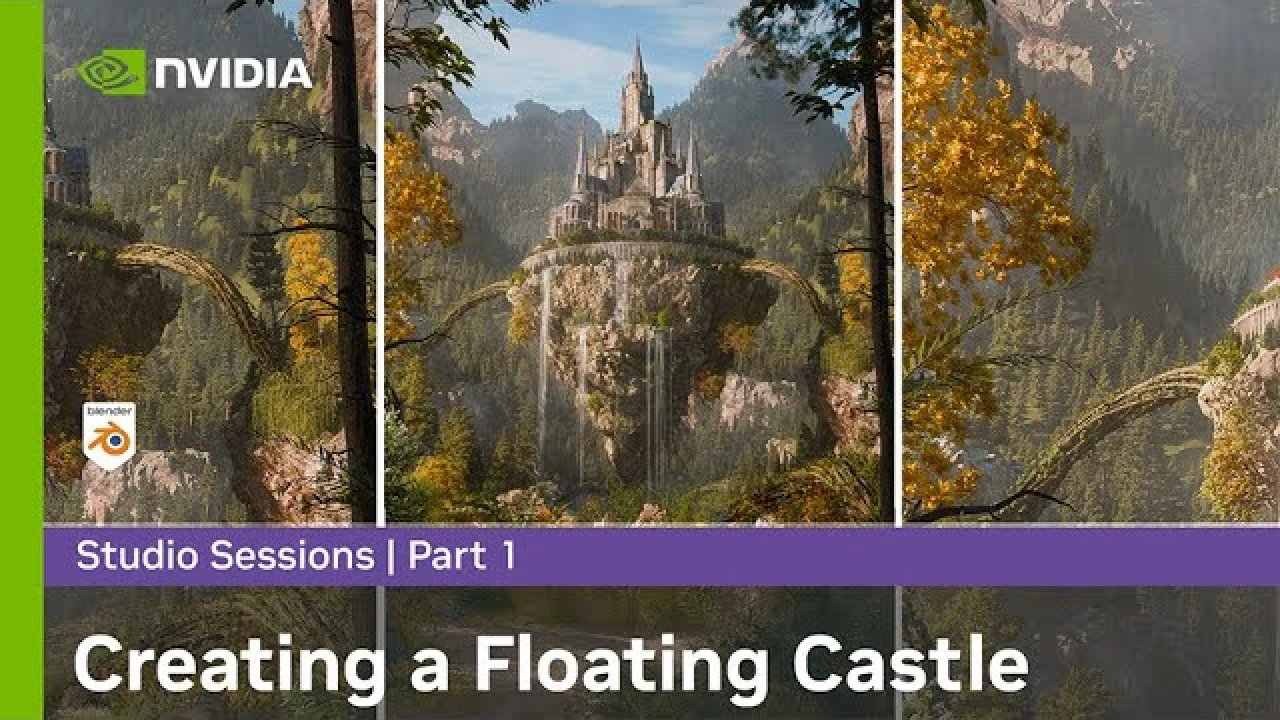 Creating a Floating Castle in Blender & Photoshop w/ Sweeper3D Part 1: Setting up the Castle