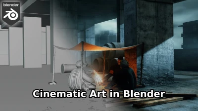 Create a Cinematic Post-Apocalyptic Homeless Scene in Blender – Step-by-Step Tutorial