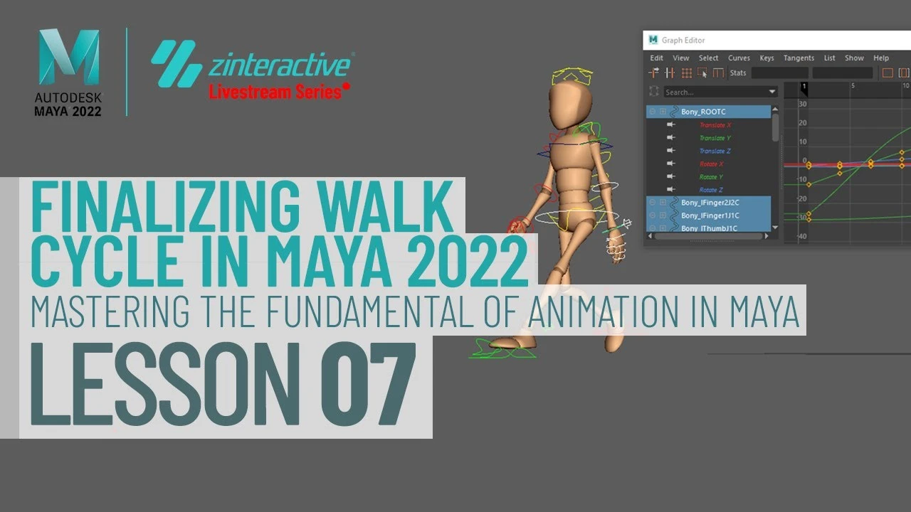 Finalizing Walk Cycle in Maya 2022 | Lesson 7 | Maya Animation for ...