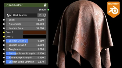 Procedural Dark Leather Material (Blender Tutorial)