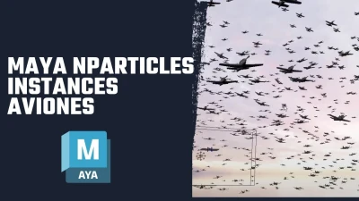 nParticles Instancer Maya tutorial ataque de aviones #maya #mayatutorial #mayatutorials #nparticles