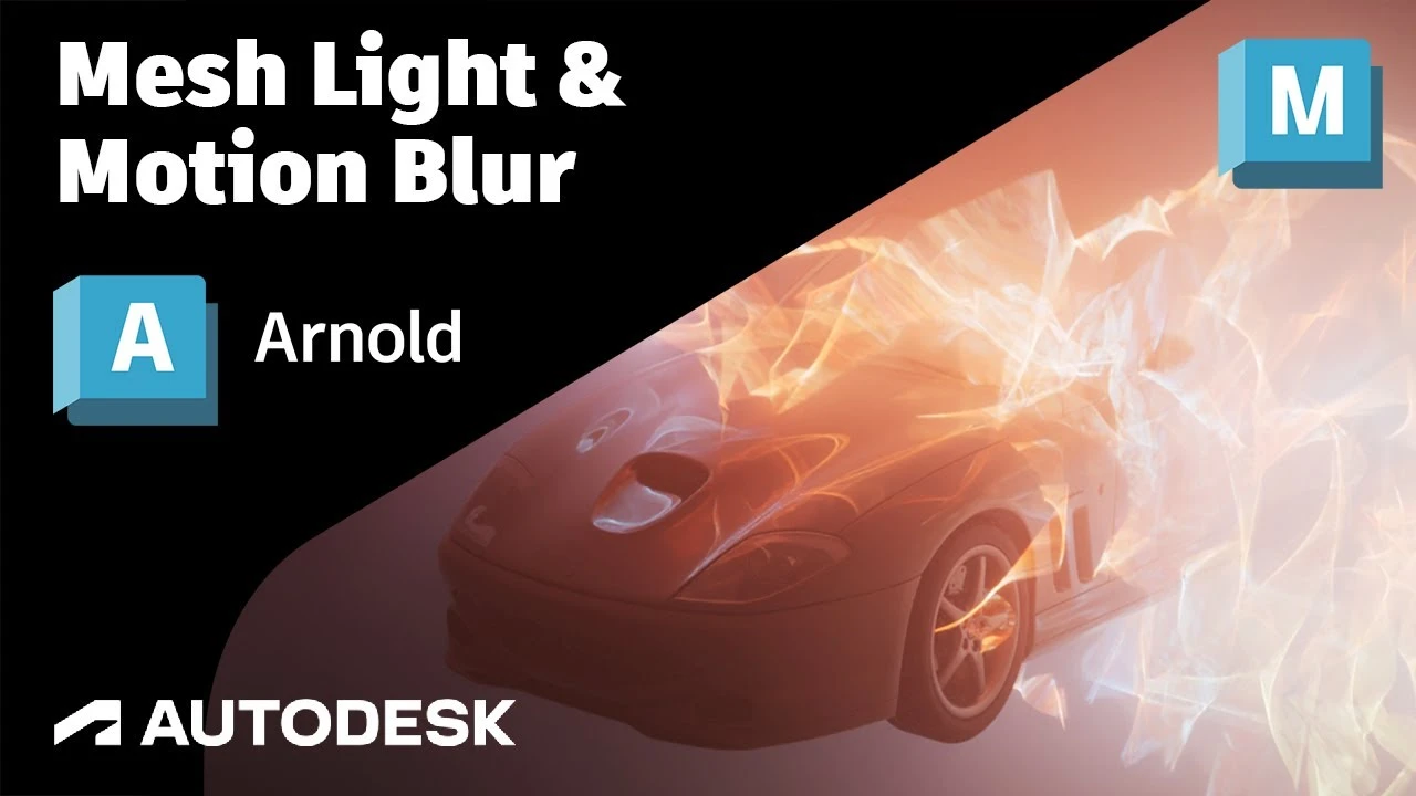 Arnold Tutorial - Mesh Light with Motion Blur in Maya (GPU)