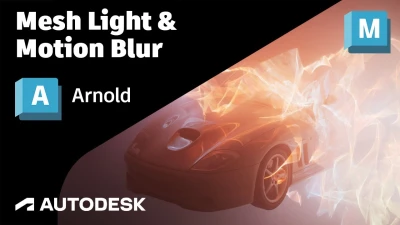 Arnold Tutorial - Mesh Light with Motion Blur in Maya (GPU)