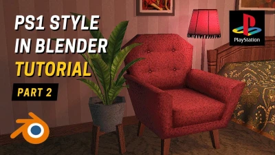 PS1 Style in Blender / Retro Low Poly Assets Beginner Tutorial - Part 2