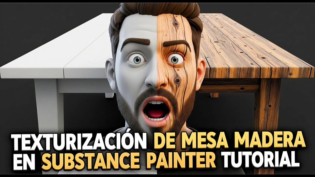 Texturización de Mesa Madera en Substance Painter Tutorial ⭐ ⭐ ⭐ ⭐ ⭐