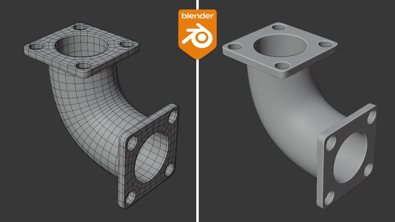 Blender Practice: Modeling Pipe Connector Shape
