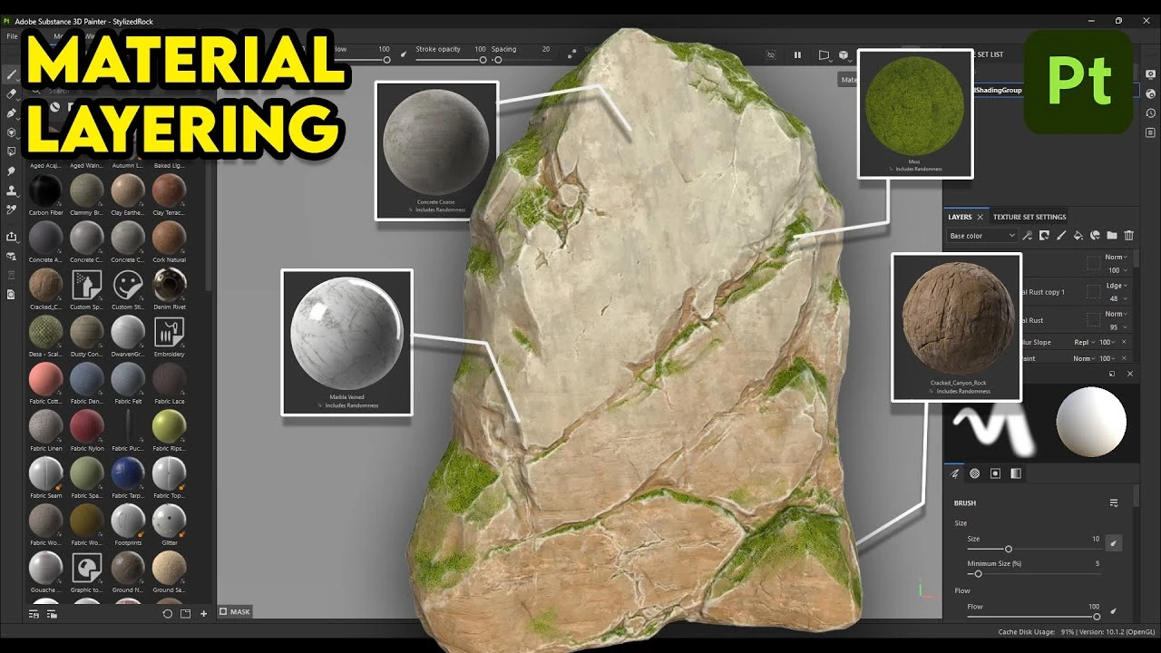 Substance Painter Material Layering Basic Setup